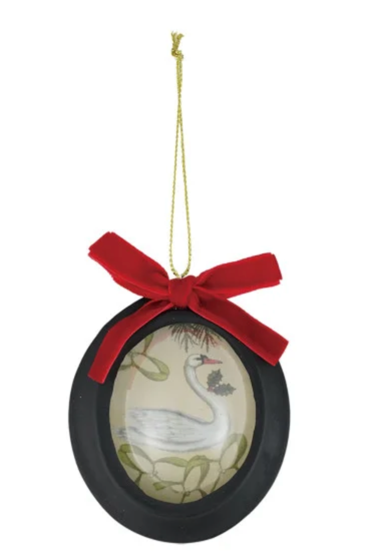 Framed Ornament with Seasonal Botanicals