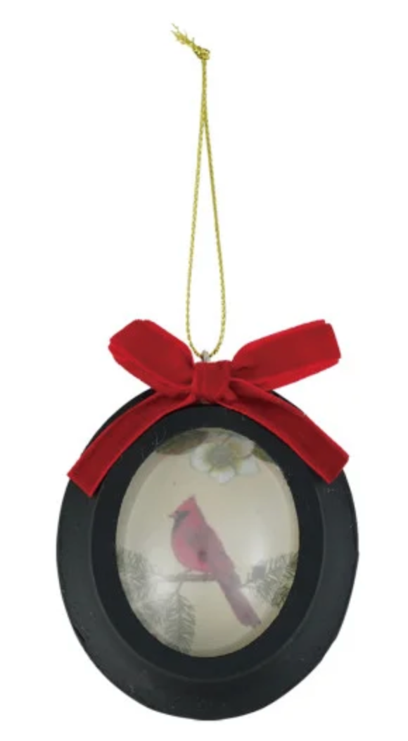 Framed Ornament with Seasonal Botanicals