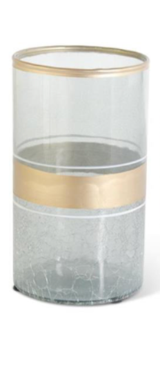 Aqua Crackled Glass Containers