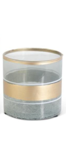 Aqua Crackled Glass Containers