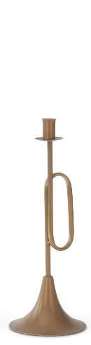 Gold Trumpet Taper Candleholders