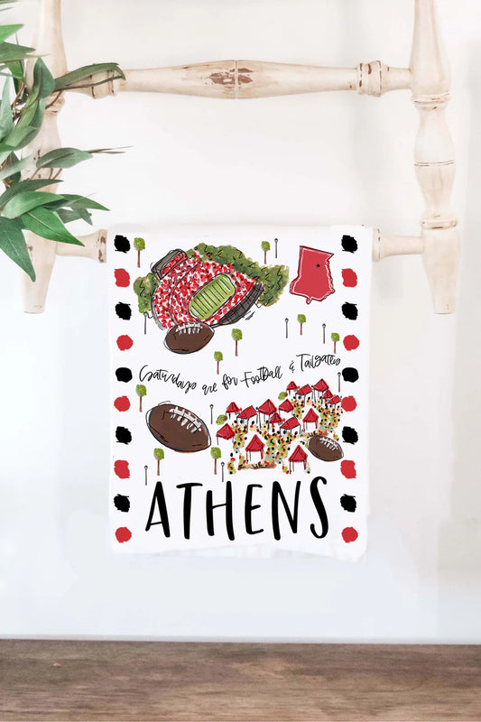 Athens Game Day Tea Towel