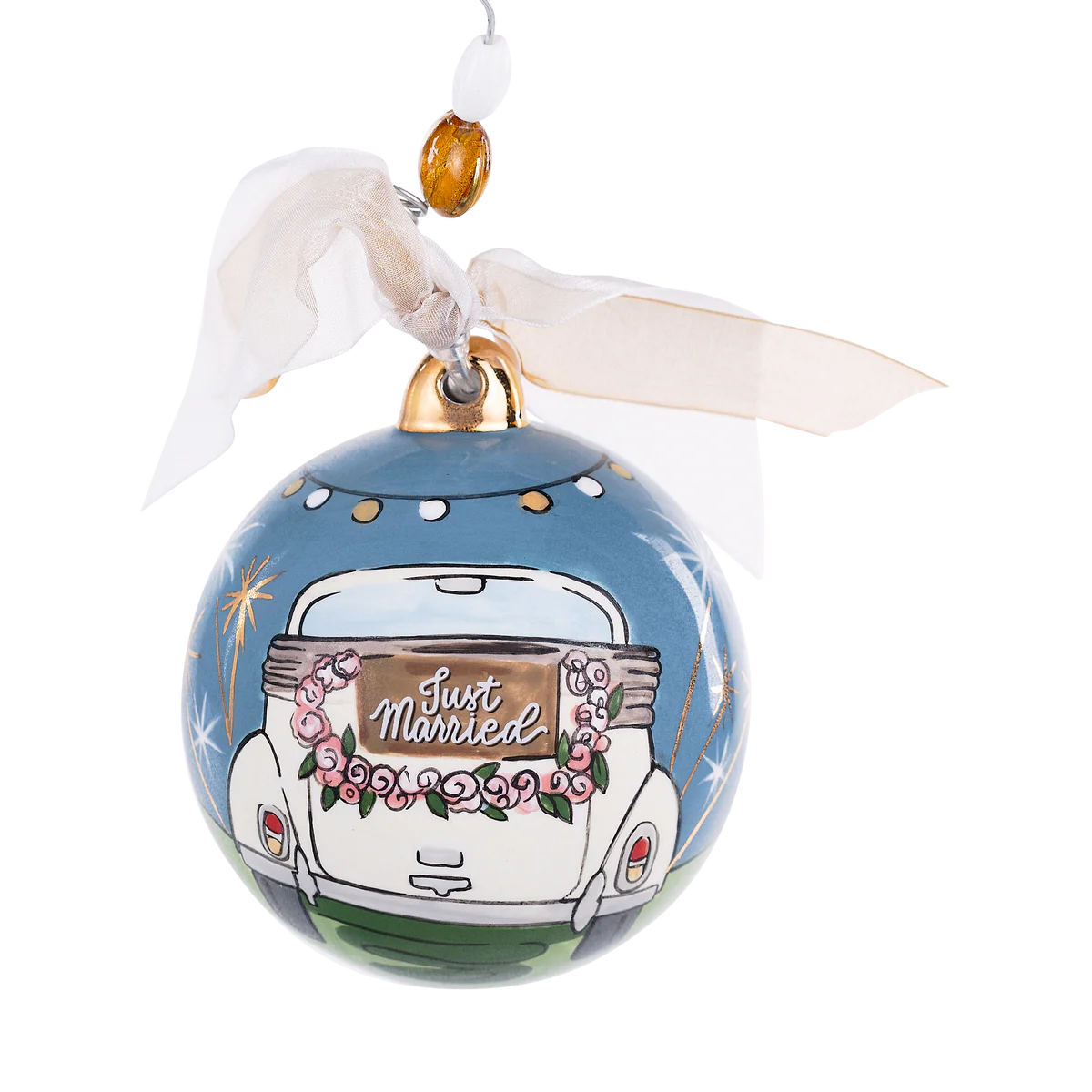 Just Married Sparklers Ornament