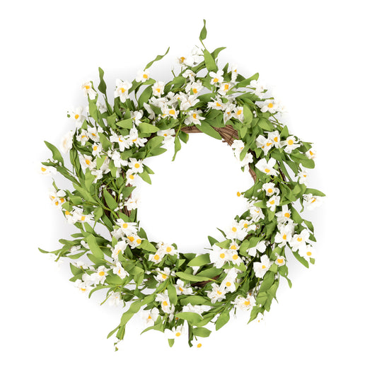 White Daisy Wreath