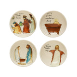 Round Stoneware Dish with Christmas Saying and Image