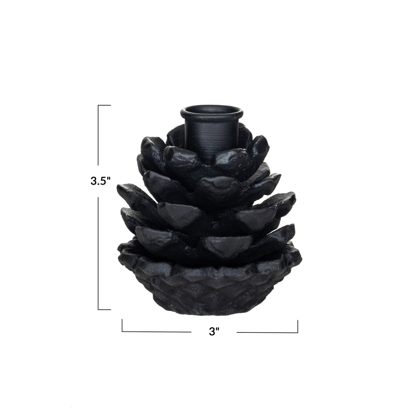 Cast Iron Pinecone Shaped Taper Holder