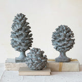 Resin Pinecone Finial, Verdigris Finish