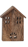 Carved Mango Wood Houses - Set of 4