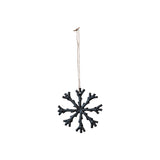 Cast Aluminum Snowflake Ornament, Black