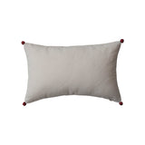 Woven Cotton Lumbar Pillow With "joy" and Jingle Bells