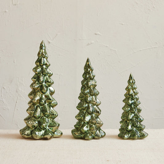 Green Mercury Glass Tree