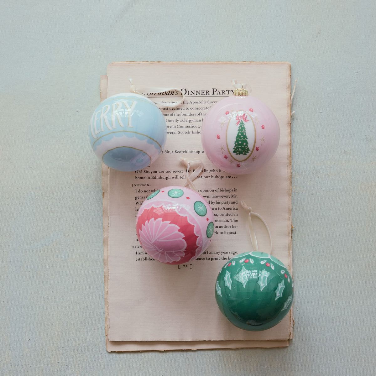 Christmas Decoupage Ball Ornament