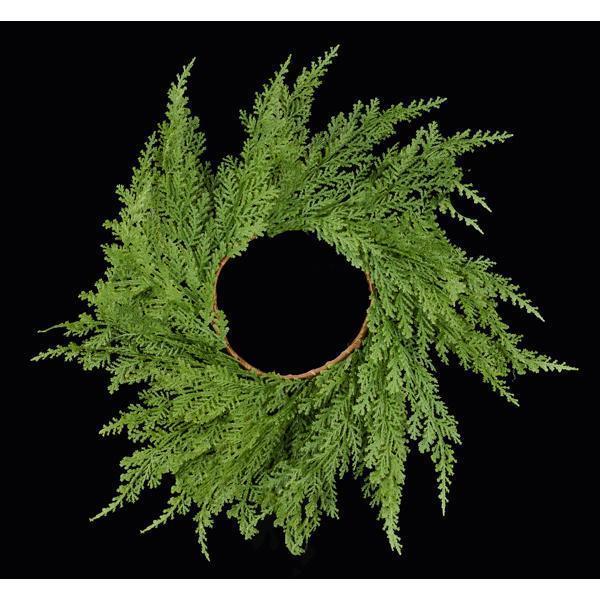 12" Cedar Candle Ring Green