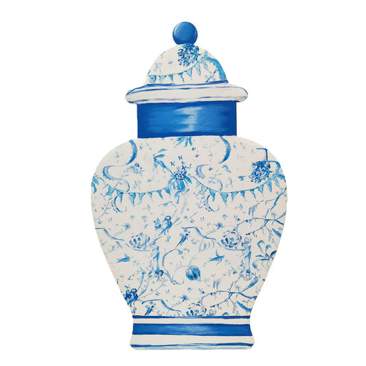 Blue Chinoiserie Ginger Jar Display