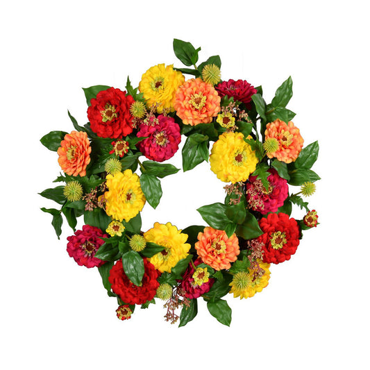 Zinnia Garden Wreath