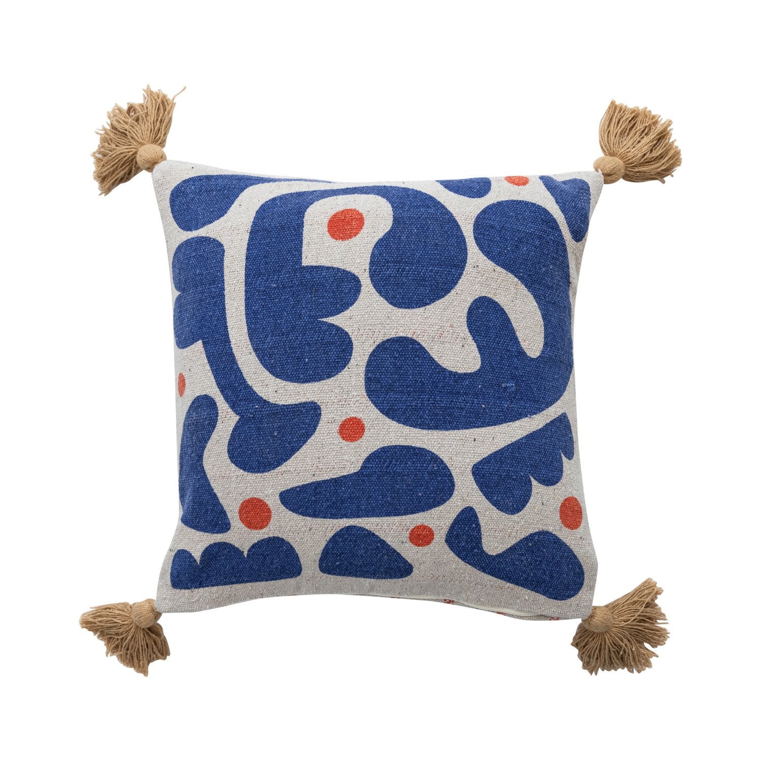 18" Square Two-Sided Recycled Cotton Blend Printed Pillow