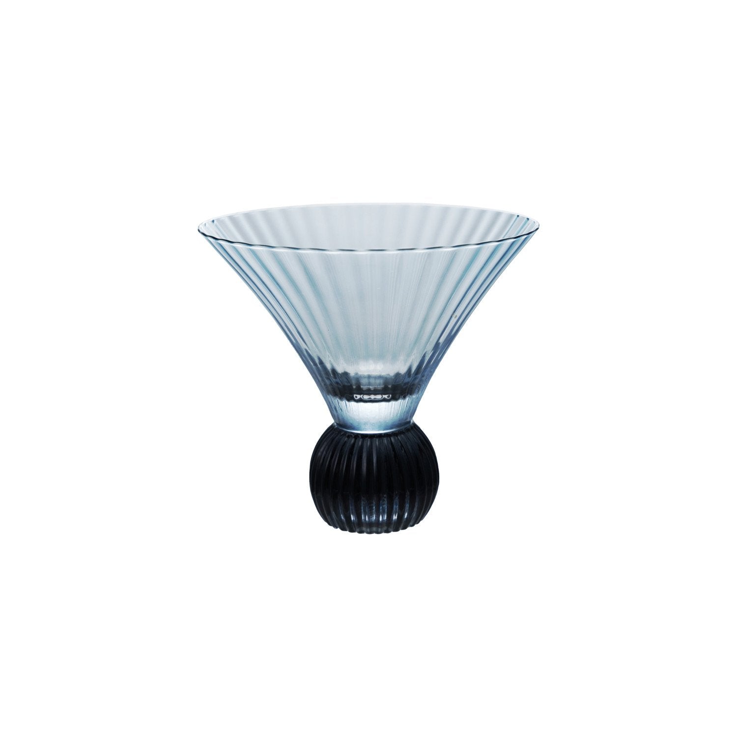 6 oz. Pleated Footed Martini Glass, Blue