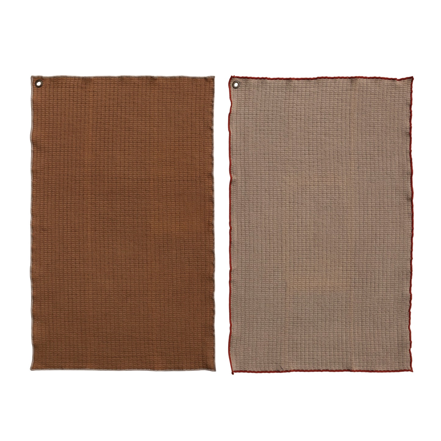 Cotton Waffle Weave Kitchen Towel with Eyelet