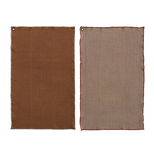 Cotton Waffle Weave Kitchen Towel with Eyelet
