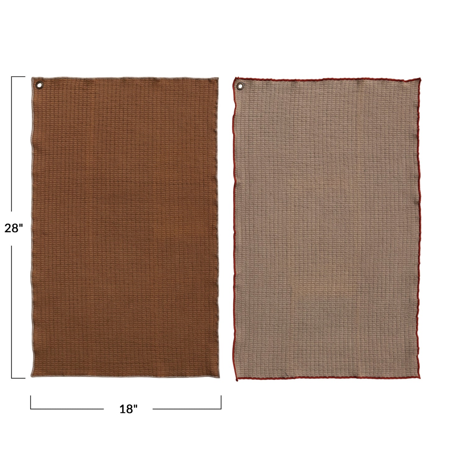 Cotton Waffle Weave Kitchen Towel with Eyelet