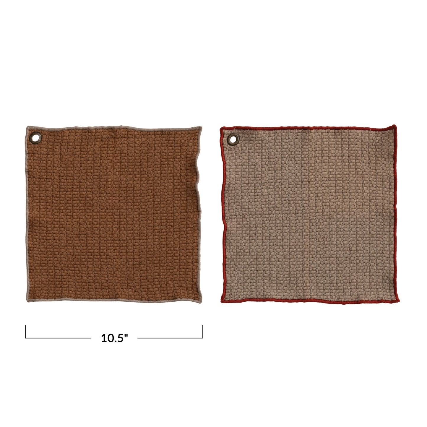 Cotton Waffle Weave Dish Cloth with Eyelet