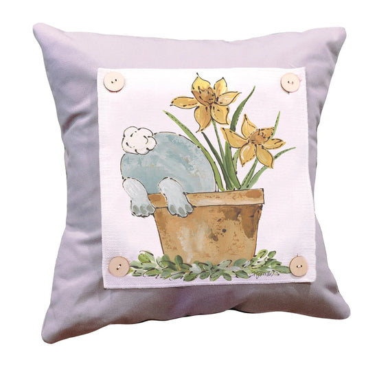 Bunny Bottom Flower Pot Pillow Swap- Square Pillow