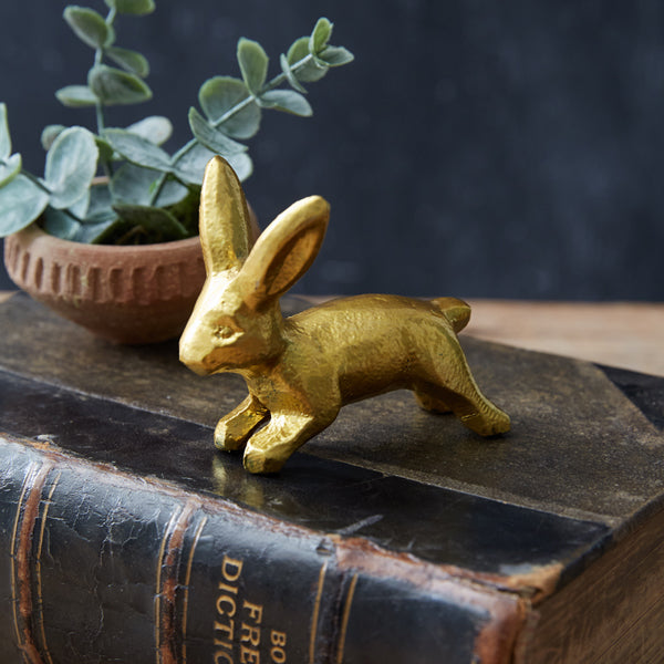 Mini Gold Bunny Figurine