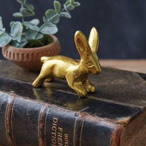 Mini Gold Bunny Figurine