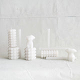 Unscented Hobnail Taper Candles in Box, Set of 2