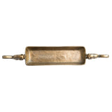 Cast Aluminum Tray w/ Squirrel Handles, Antique Brass Finish