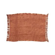 Waffle Weave Throw with Fringe