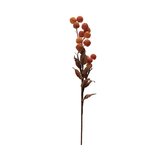 Faux Orange Berry Branch
