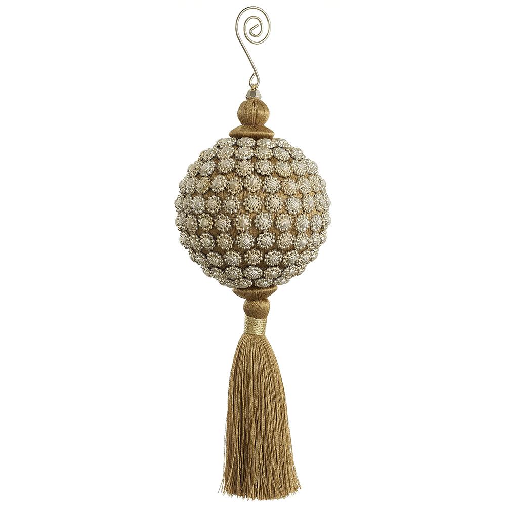 Jewel Ball Ornament With Tassel