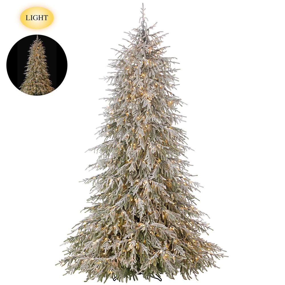 Snow Covered Willow Christmas Pine Tree - 7.5ft