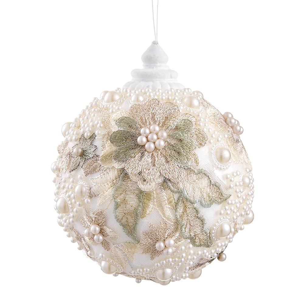 Pearl Embroidery Ball Ornament