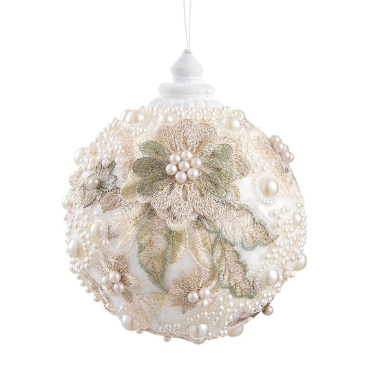 Pearl Embroidery Ball Ornament