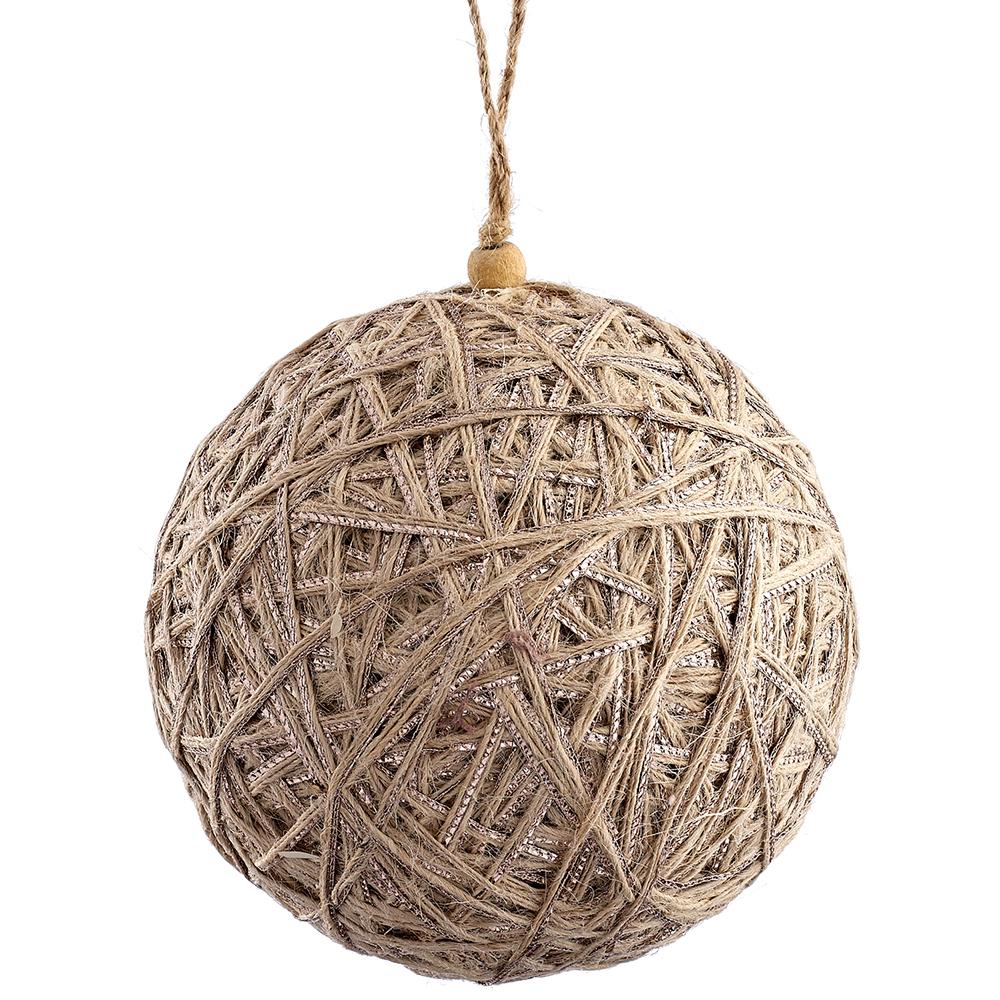 Metallic Jute/Yarn Ball Ornament