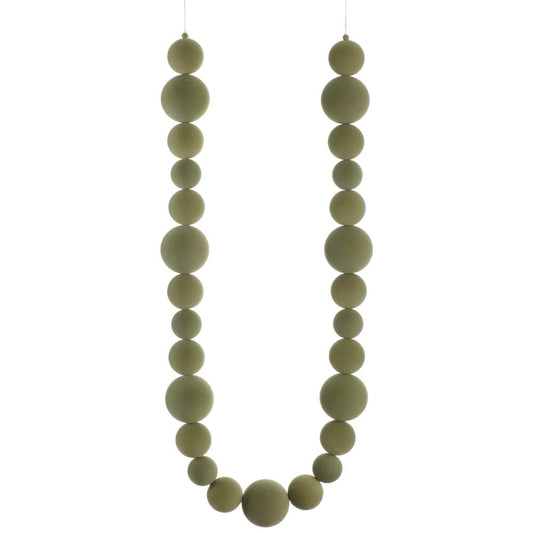 Jade Flocked Ball Garland