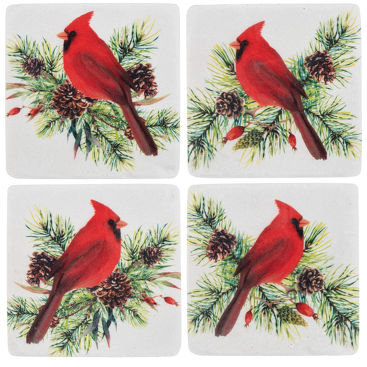 Cardinal Coaster 4PC Set