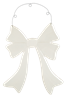 Painted Wood Bow Ornament