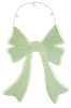 Painted Wood Bow Ornament