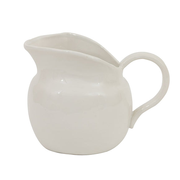 White Stoneware Vintage Reproduction Pitcher