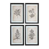 Framed Wall Decor with Floral Image, Choice of 4