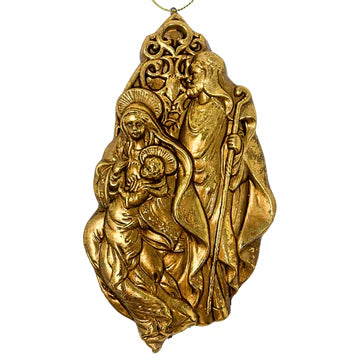 Holy Family Ornament - Antique Gold
