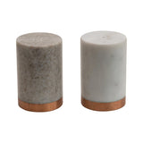 Salt and Pepper Shakers with Base, Set of 2