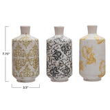 Terracotta Vase with Pattern, 3 Styles