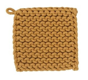 Cotton Crocheted Pot Holder, Choice of 3 Colors