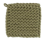 Cotton Crocheted Pot Holder, Choice of 3 Colors