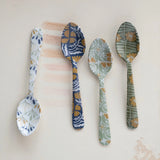 Enameled Stainless Steel Spoon w/ Flowers, 4 Styles