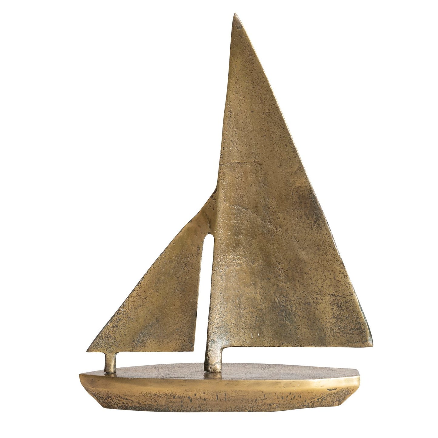 Cast Aluminum Sailboat, Antique Brass Finish